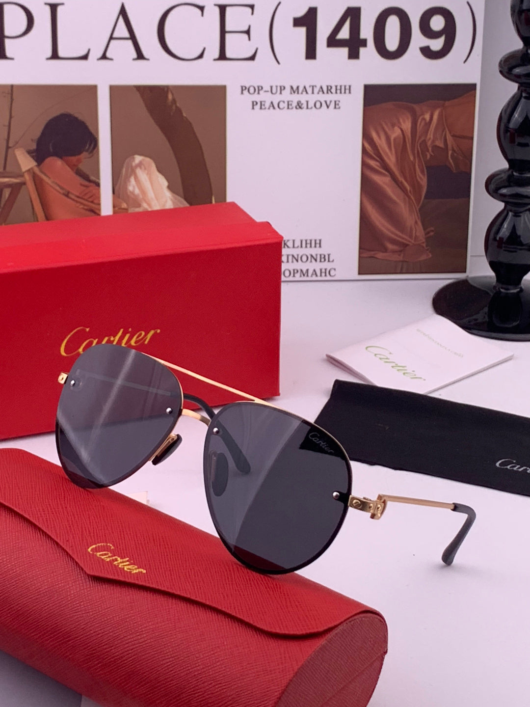 Cartier CK880663 Polarized Fashion Brown Lens Sunglasses for Men & Women - detail image 2