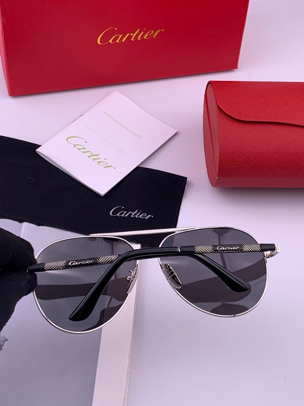 Cartier CK4080 Polarized Fashion Brown Lens Sunglasses for Men & Women - detail image 4