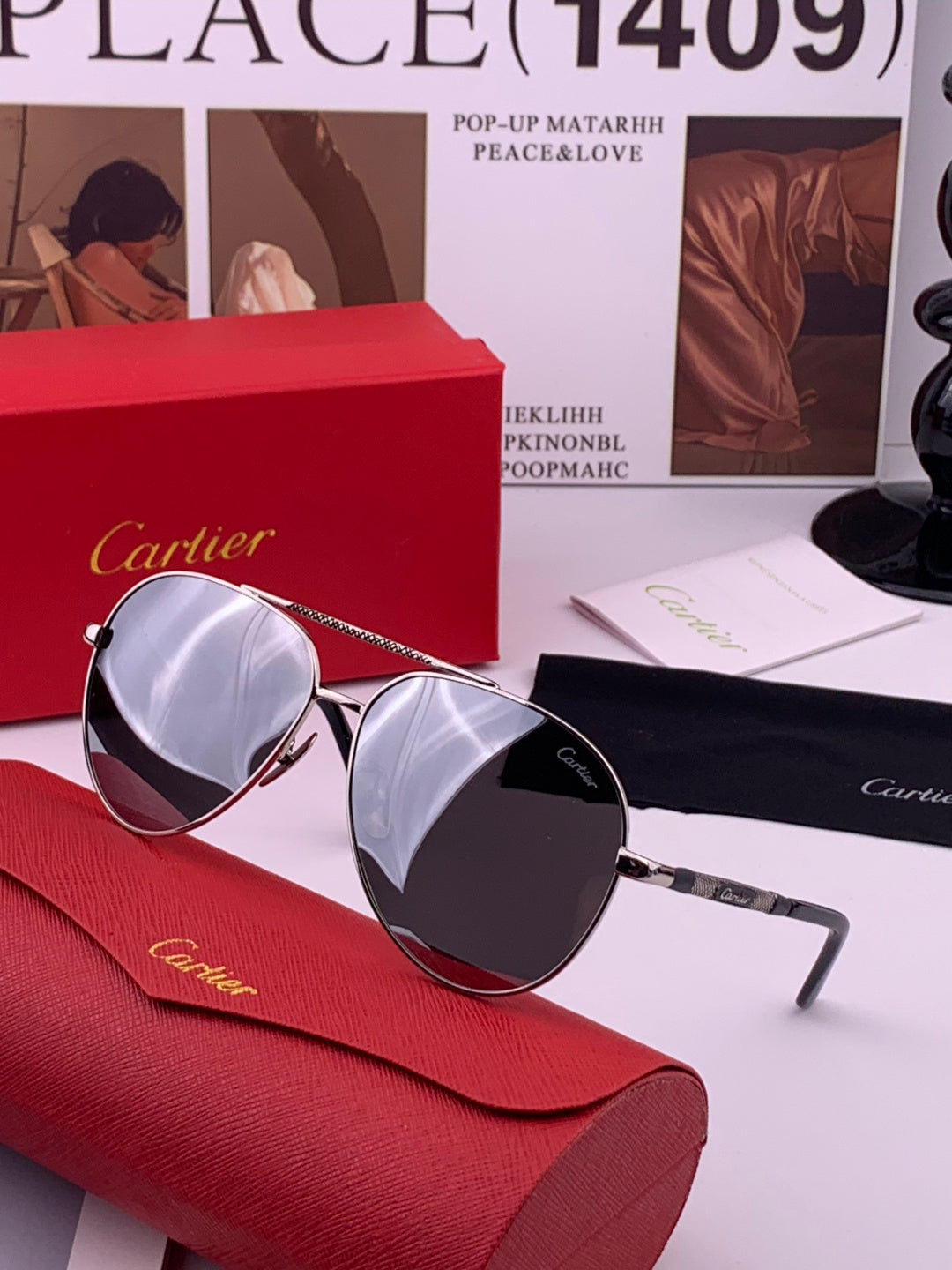 Cartier CK4080 Polarized Fashion Brown Lens Sunglasses for Men & Women - detail image 2