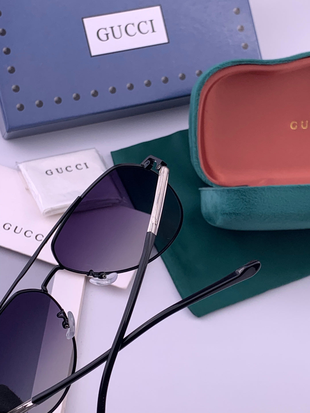 Gucci 5327 Polarized Aviator Gold Lens Sunglasses for Men & Women - 493435 - detail image 4