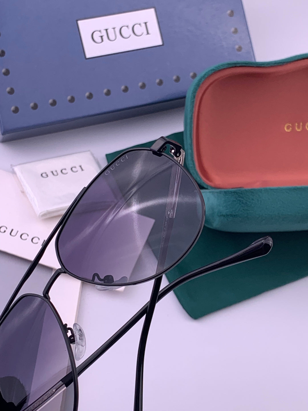 Gucci 5327 Polarized Aviator Gold Lens Sunglasses for Men & Women - 493435 - detail image 6