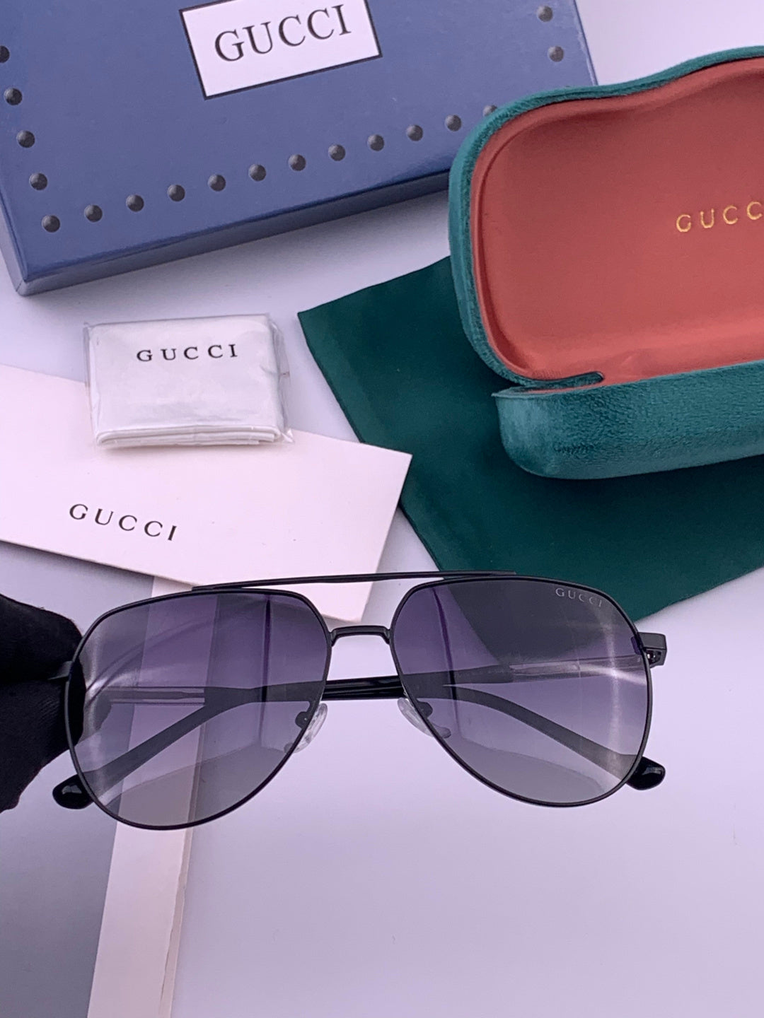 Gucci 5327 Polarized Aviator Gold Lens Sunglasses for Men & Women - 493435 - detail image 3