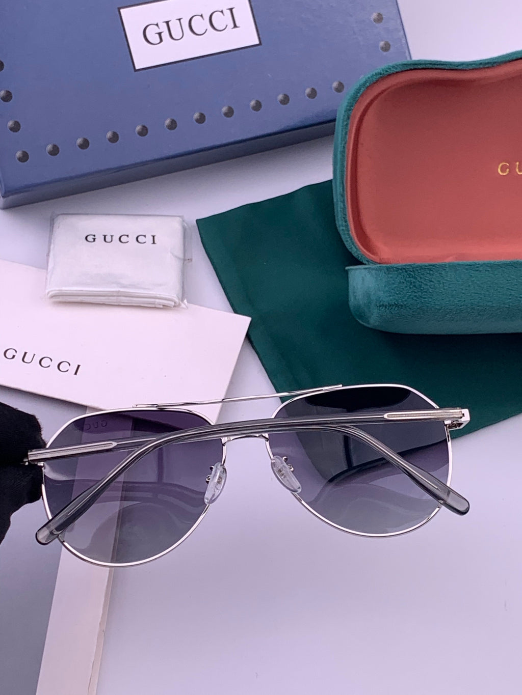 Gucci 5327 Polarized Aviator Gold Lens Sunglasses for Men & Women - detail image 4