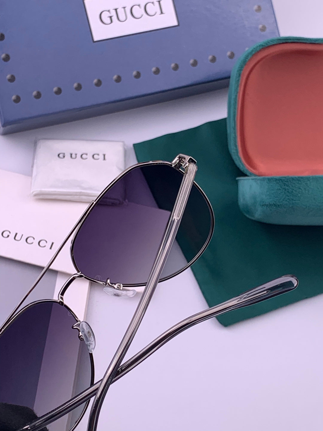 Gucci 5327 Polarized Aviator Gold Lens Sunglasses for Men & Women - detail image 5