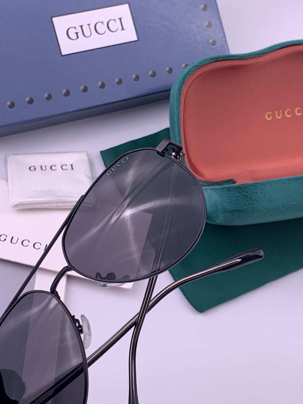 Gucci 5327 Polarized Aviator Gold Lens Sunglasses for Men & Women - 493236 - detail image 6