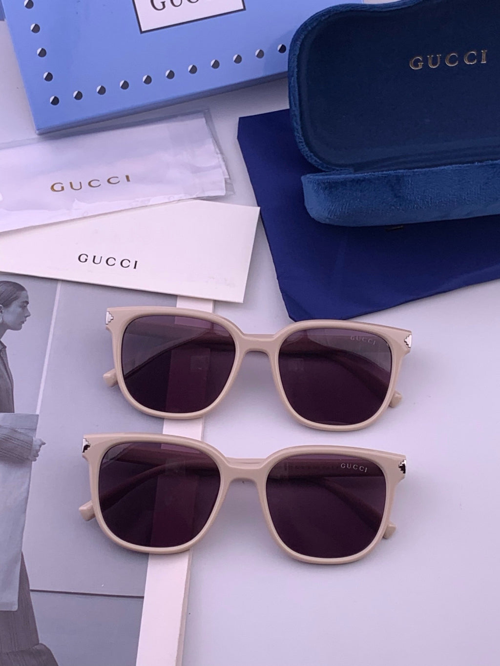 Gucci G87722 Polarized Round Black Lens Sunglasses for Women - detail image 7