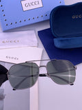 Gucci 0863 Polarized Aviator Gold Lens Sunglasses for Men & Women - 493245
