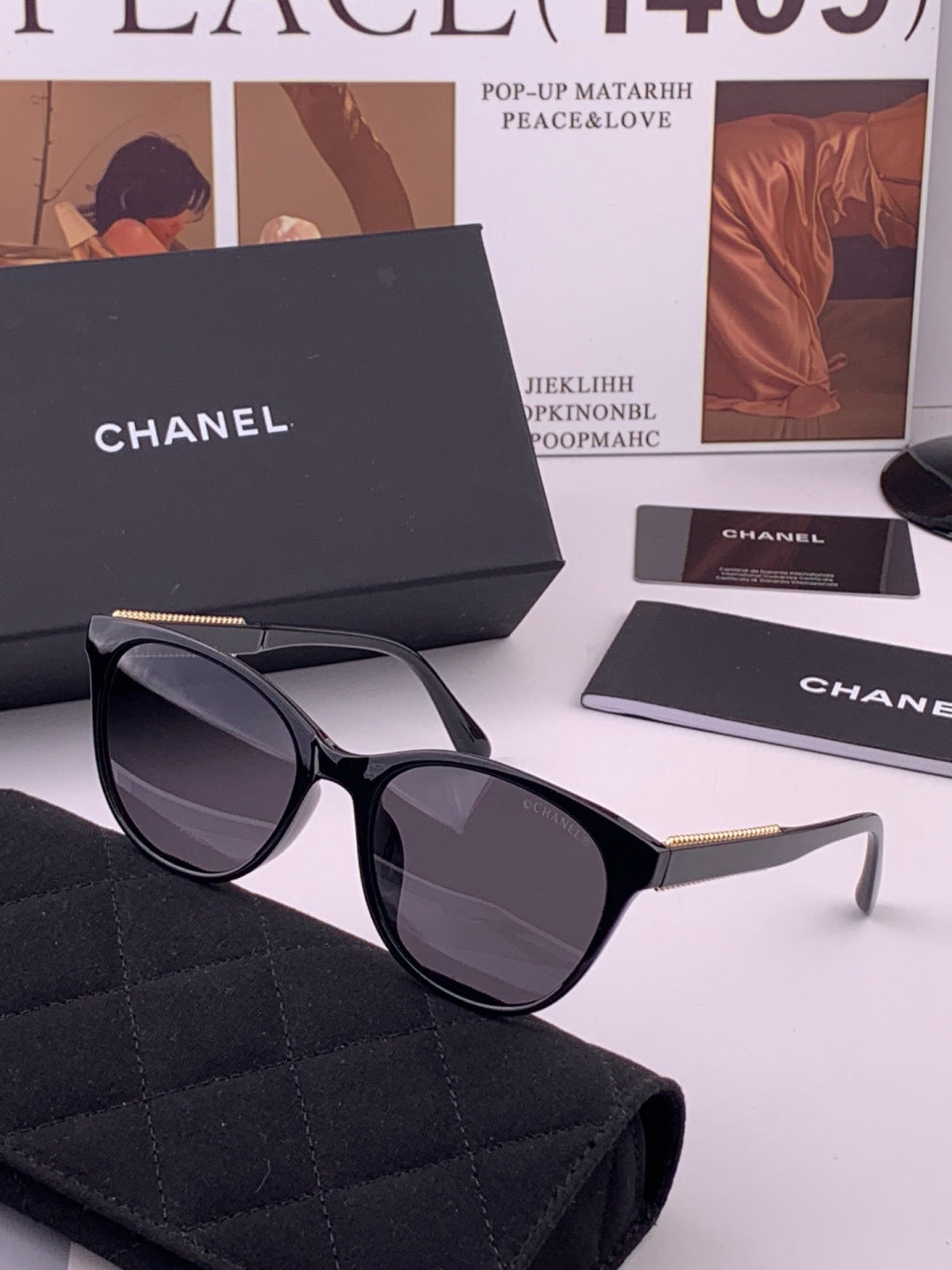 Chanel CH7821 Polarized Round Brown Lens Sunglasses for Men & Women - detail image 2