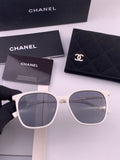 Chanel CH2753 Metal Square Gold Lens Sunglasses for Men & Women