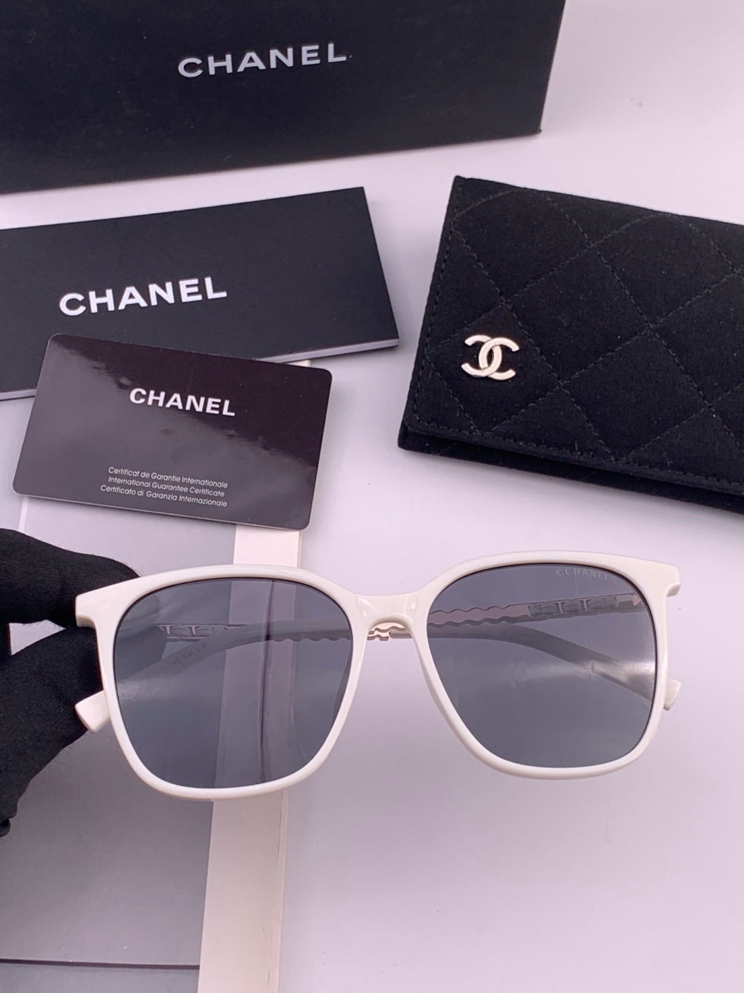 Chanel CH2753 Metal Square Gold Lens Sunglasses for Men & Women