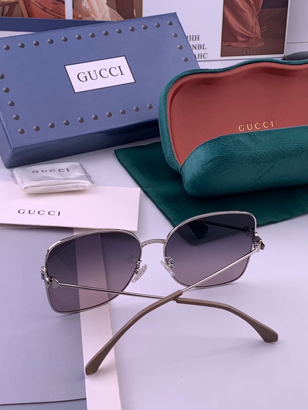 Gucci G2330 Polarized Round Black Lens Sunglasses for Women - detail image 7