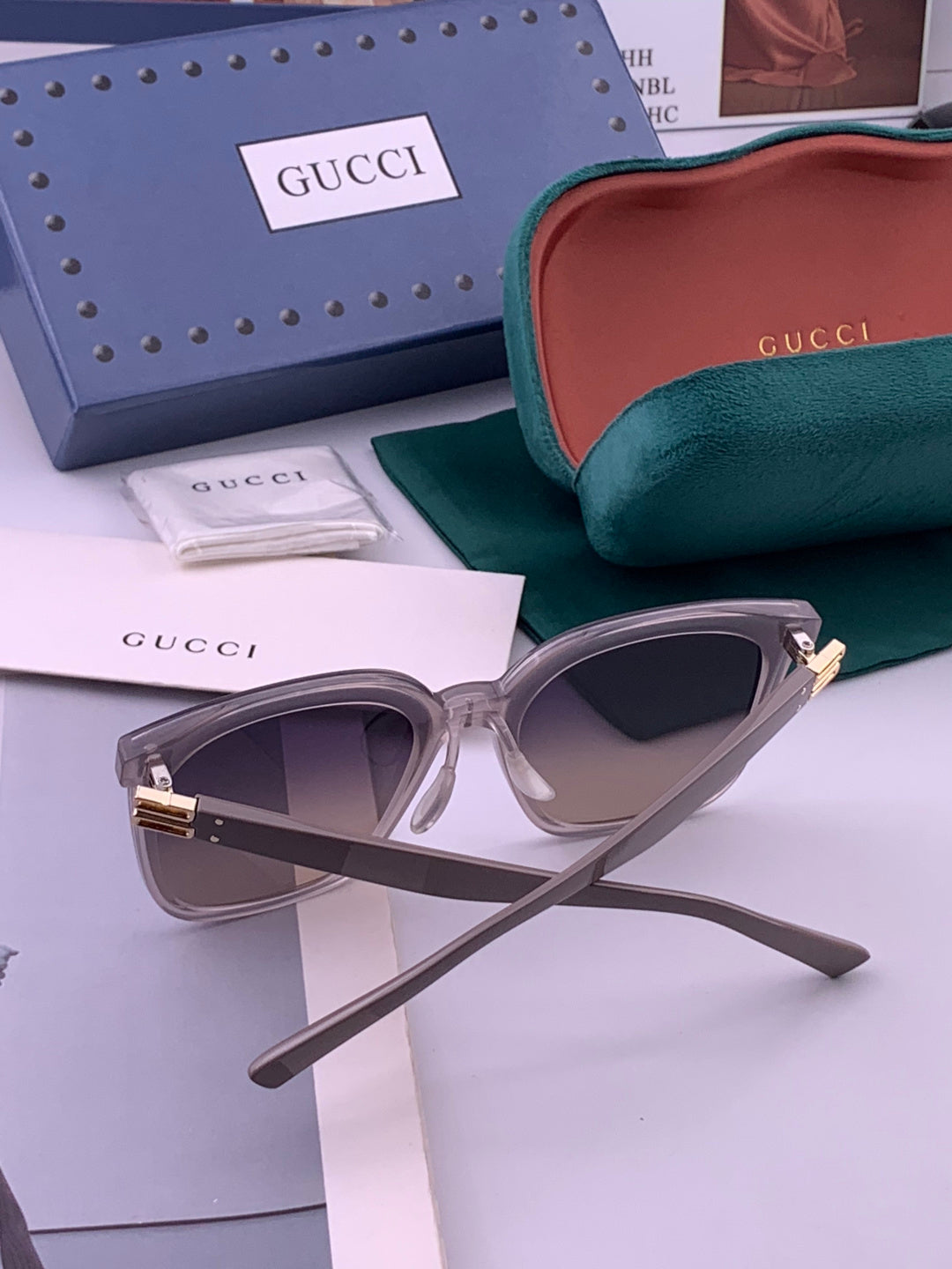 Gucci G60 Polarized Square Brown Lens Sunglasses for Men & Women - 493249 - detail image 5