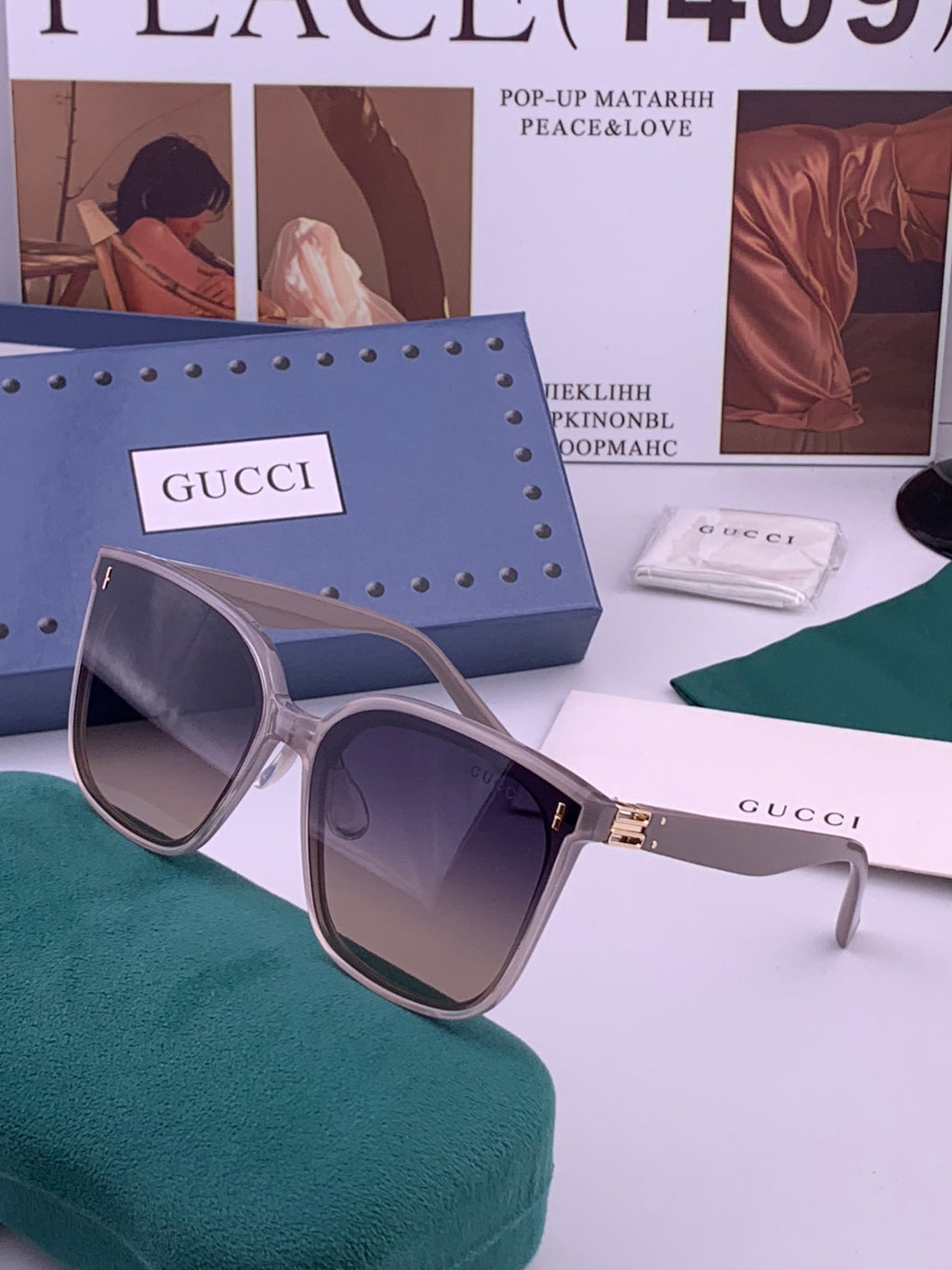 Gucci G60 Polarized Square Brown Lens Sunglasses for Men & Women - 493249 - detail image 2