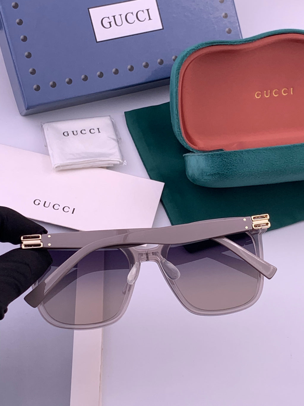 Gucci G60 Polarized Square Brown Lens Sunglasses for Men & Women - 493249 - detail image 4