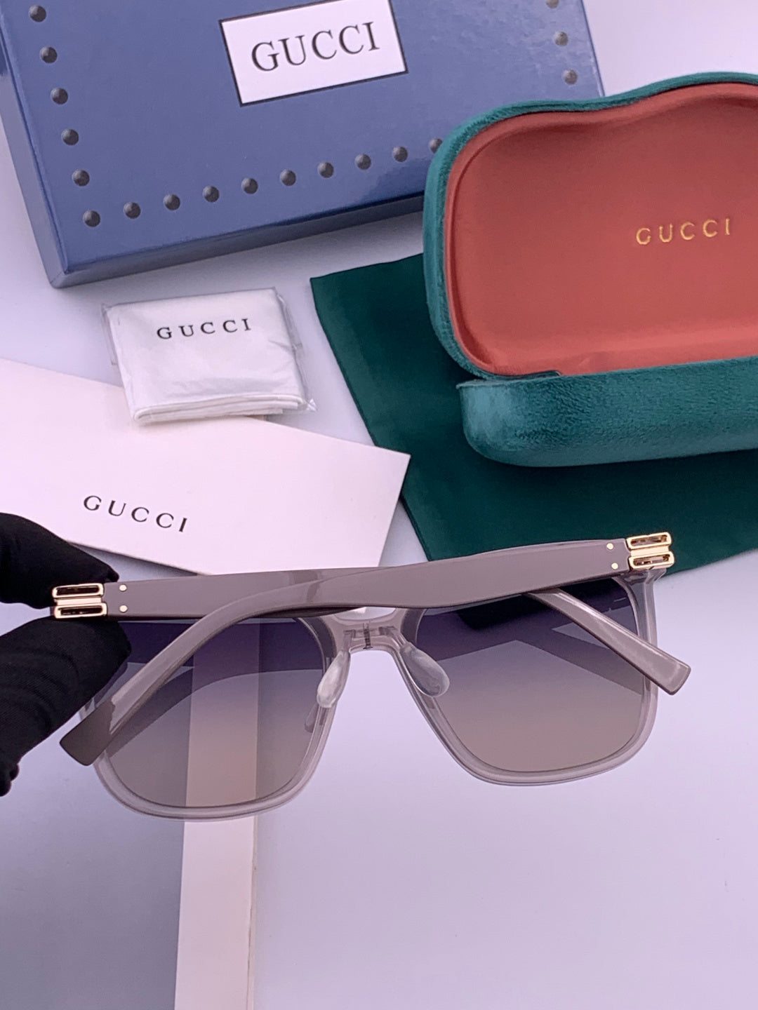 Gucci G60 Polarized Square Brown Lens Sunglasses for Men & Women - 493249 - detail image 4