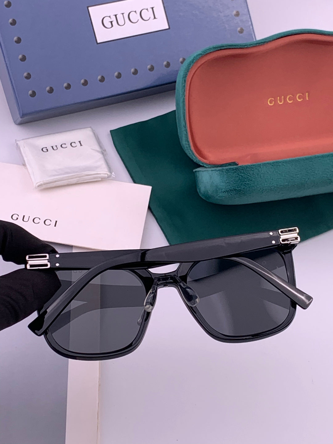 Gucci G60 Polarized Square Brown Lens Sunglasses for Men & Women - 493250 - detail image 4