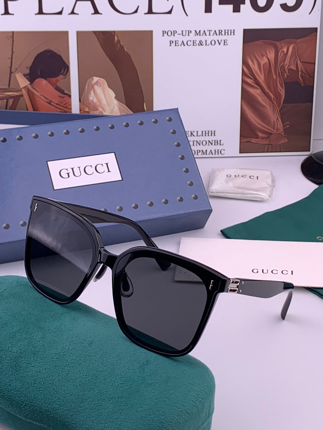 Gucci G60 Polarized Square Brown Lens Sunglasses for Men & Women - 493250 - detail image 2