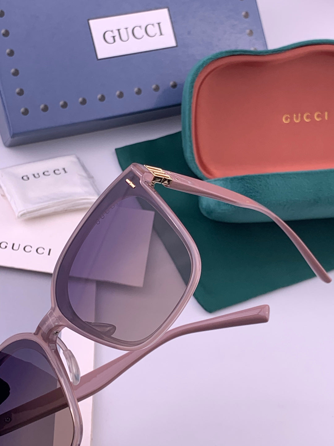 Gucci G60 Polarized Square Brown Lens Sunglasses for Men & Women - detail image 3