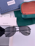 Gucci G3863 Polarized Aviator Black Lens Sunglasses for Men & Women