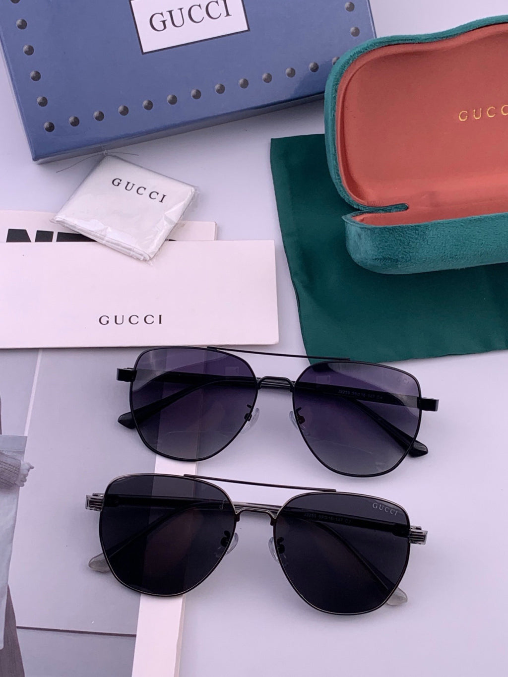 Gucci G9325 Polarized Aviator Black Lens Sunglasses for Men & Women - 493254 - detail image 7