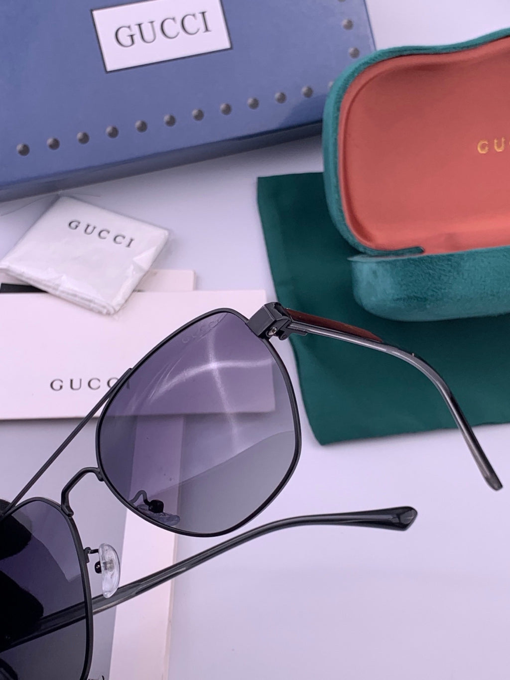 Gucci G9325 Polarized Aviator Black Lens Sunglasses for Men & Women - 493254 - detail image 5