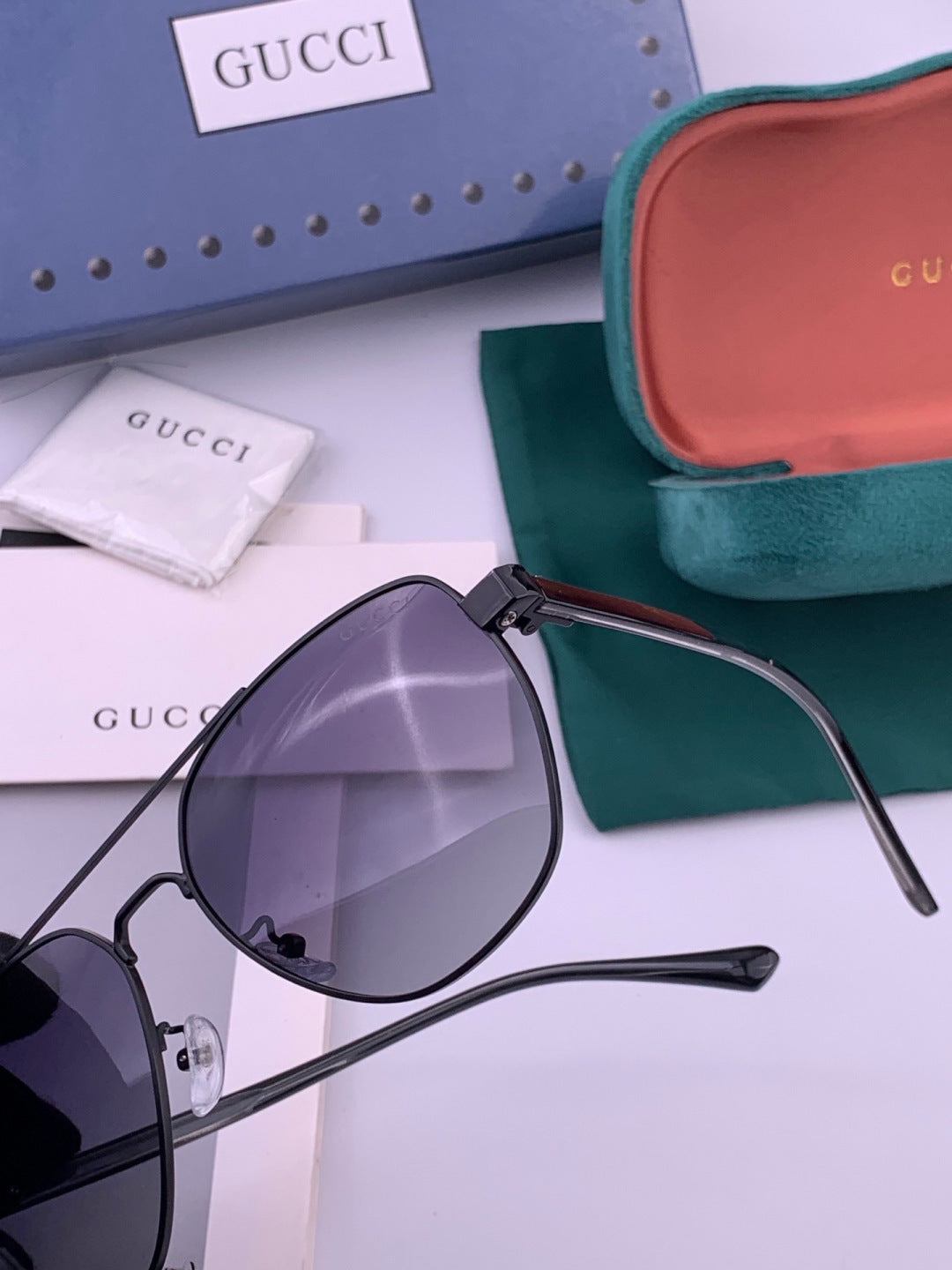 Gucci G9325 Polarized Aviator Black Lens Sunglasses for Men & Women - 493254 - detail image 5
