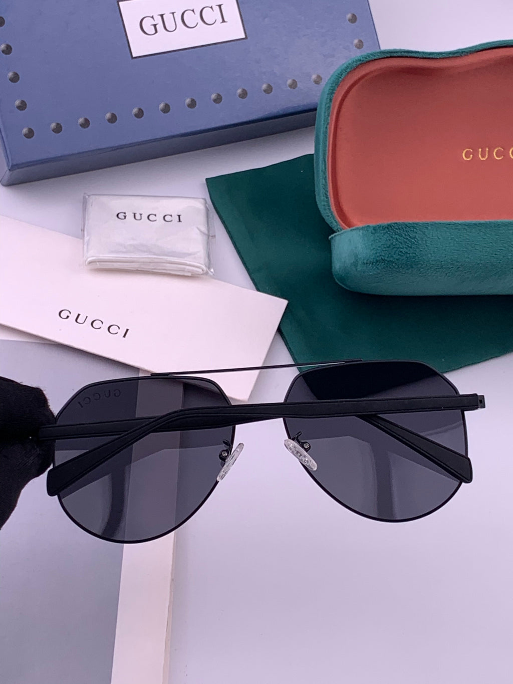 Gucci G5381 Polarized Aviator Gold Lens Sunglasses for Men & Women - 493256 - detail image 5