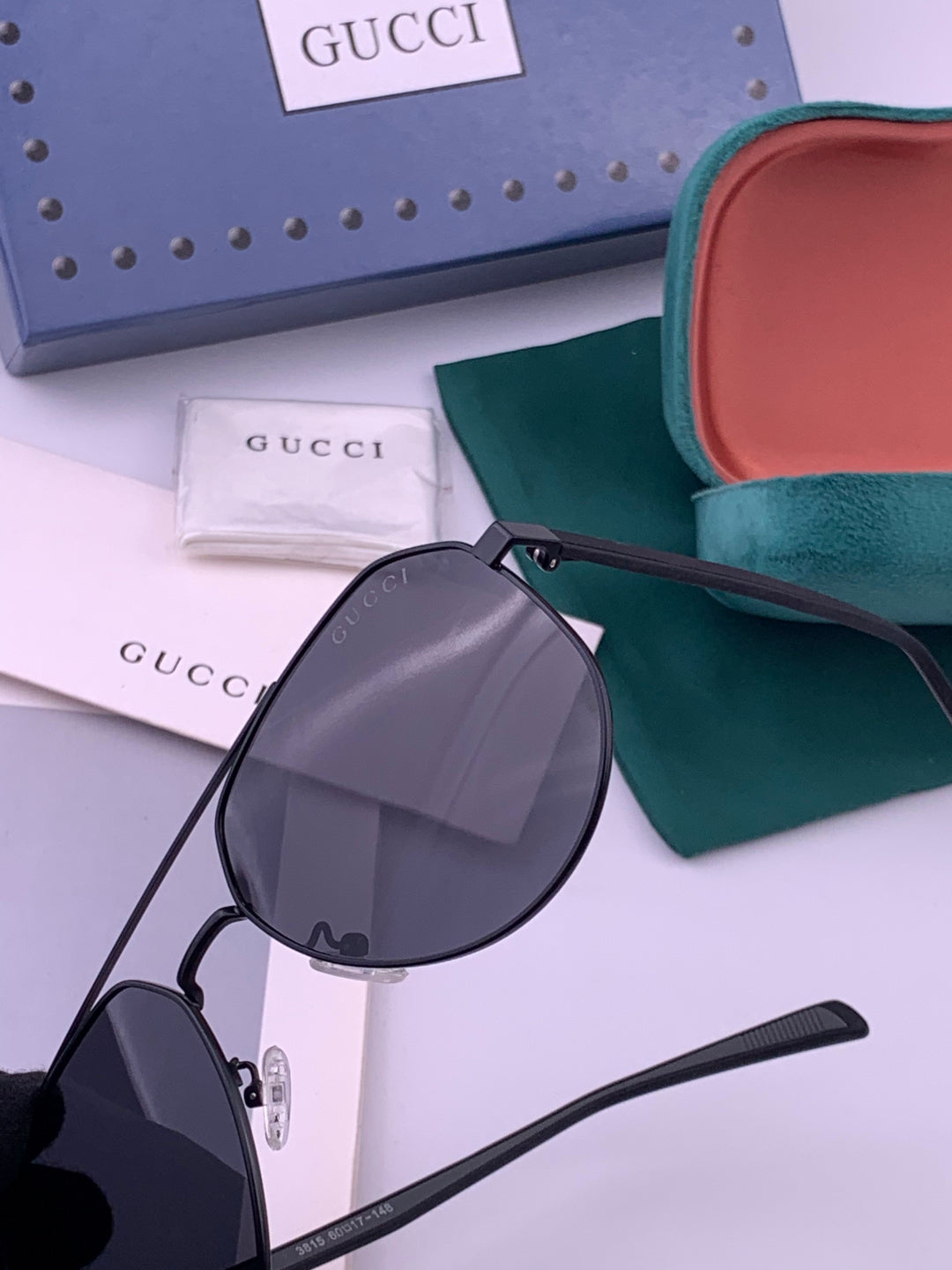Gucci G5381 Polarized Aviator Gold Lens Sunglasses for Men & Women - 493256 - detail image 2