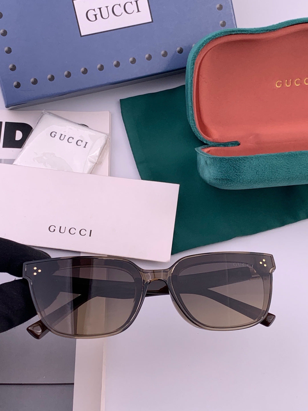 Gucci G6761 Polarized Square Black Lens Sunglasses for Men & Women