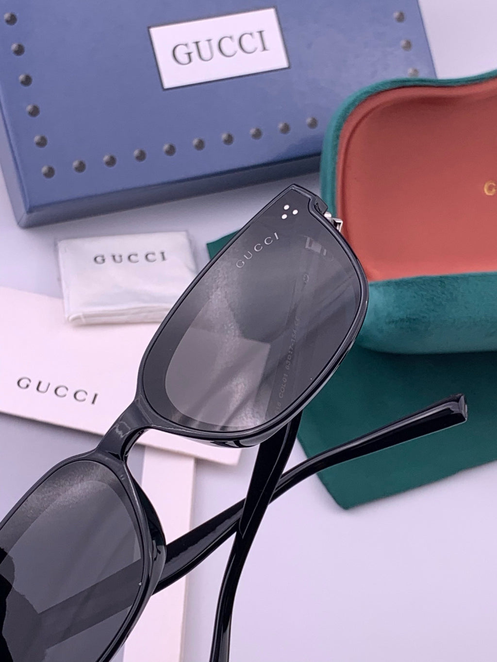 Gucci G6761 Polarized Square Pink Lens Sunglasses for Men & Women - detail image 4