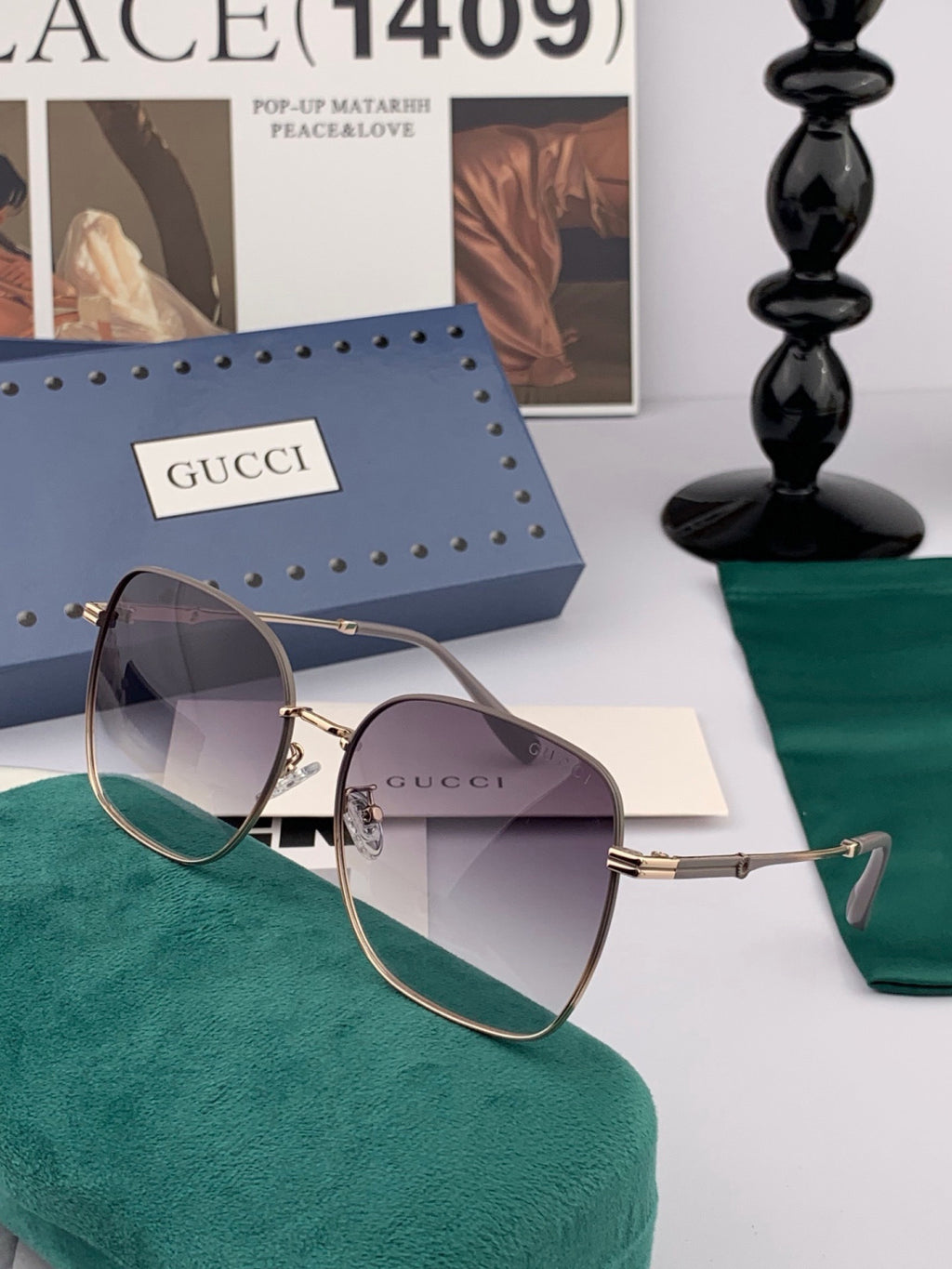 Gucci G2322 Polarized Round Red Lens Sunglasses for Men & Women - 493392 - detail image 2