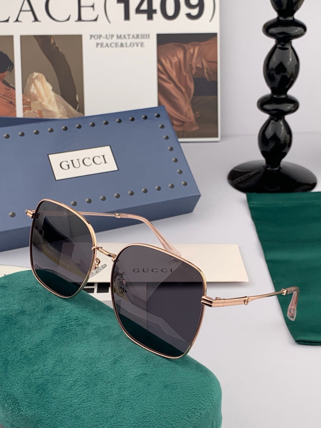 Gucci G2322 Polarized Round Red Lens Sunglasses for Men & Women - 493392 - detail image 5