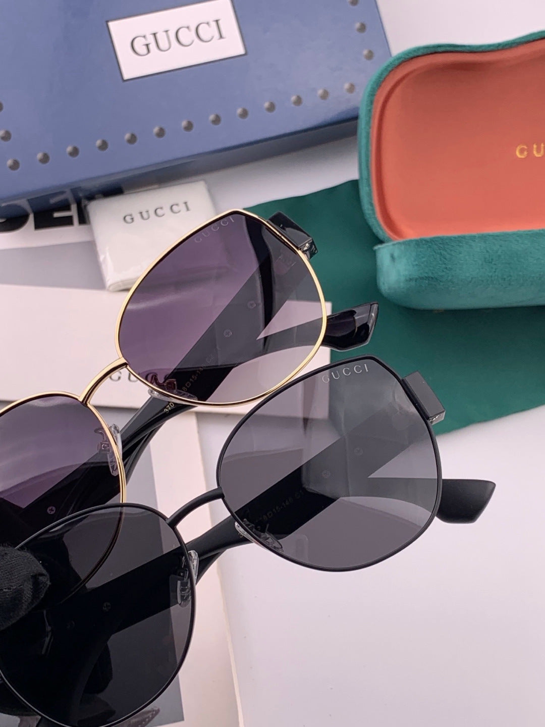 Gucci G1379 Metal Square Gold Lens Sunglasses for Men & Women - 493397 - detail image 5