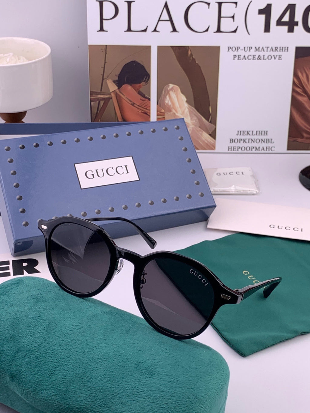 Gucci G7991 Polarized Fashion Gold Lens Sunglasses for Women - detail image 6