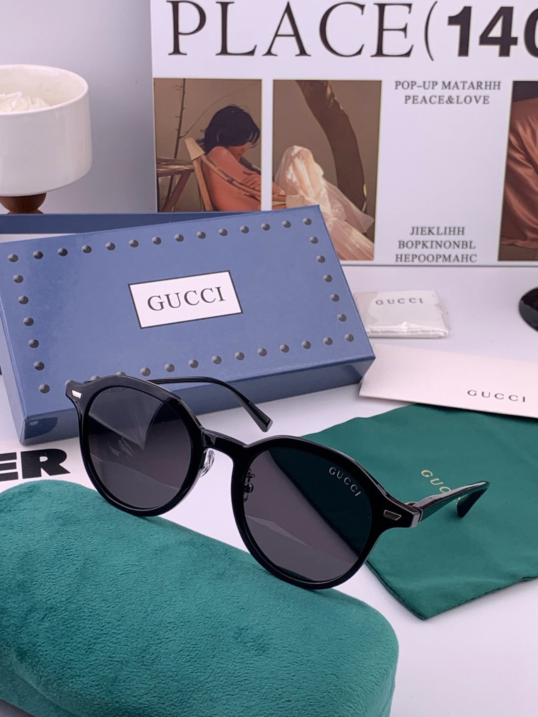 Gucci G7991 Polarized Fashion Gold Lens Sunglasses for Women - detail image 6