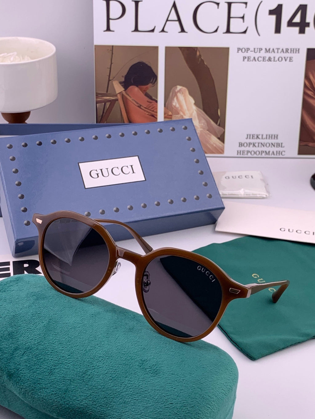 Gucci G7991 Polarized Fashion Gold Lens Sunglasses for Women - detail image 4