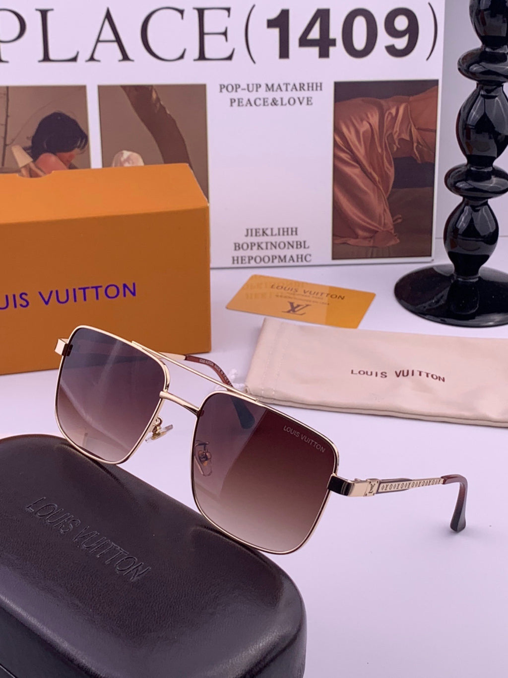 Louis Vuitton L3905 Aviator Gray Lens Sunglasses for Men & Women - 493119 - detail image 3