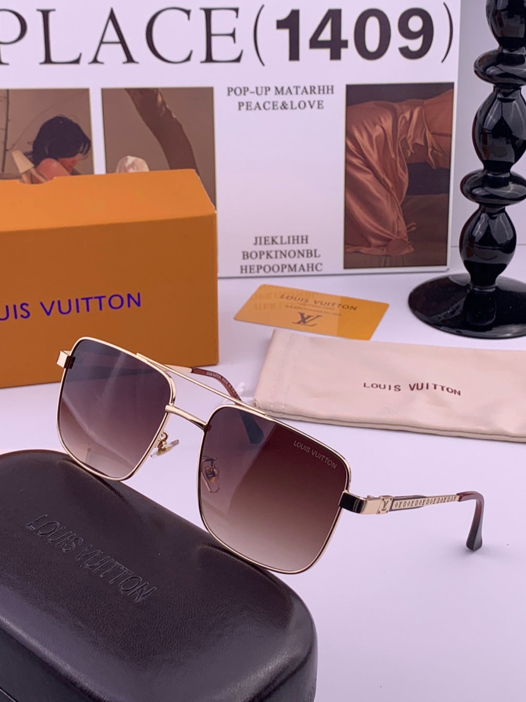 Louis Vuitton L3905 Aviator Gray Lens Sunglasses for Men & Women - 493119 - detail image 3