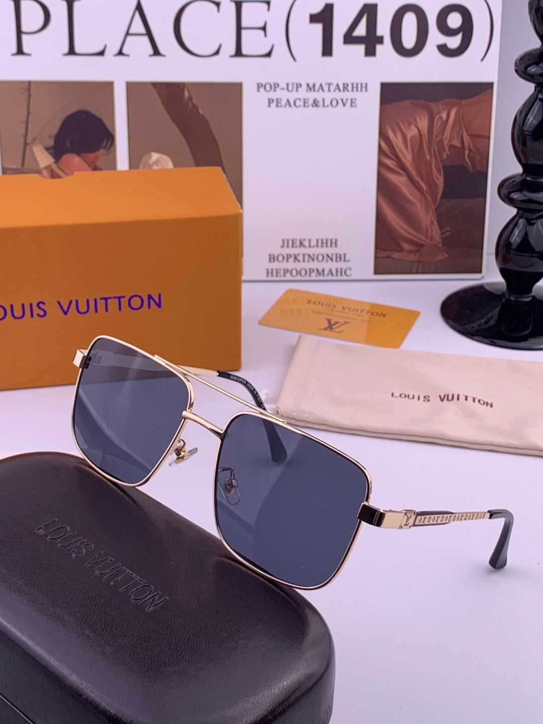 Louis Vuitton L3905 Aviator Gray Lens Sunglasses for Men & Women - 493119 - detail image 2