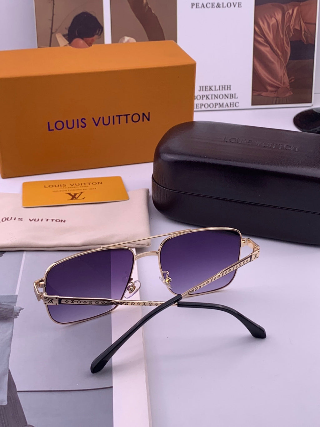 Louis Vuitton L3905 Aviator Gray Lens Sunglasses for Men & Women - detail image 5