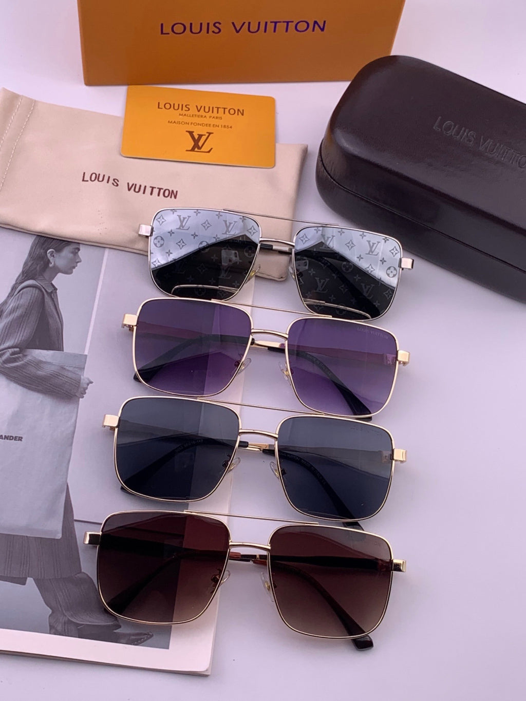 Louis Vuitton L3905 Aviator Gray Lens Sunglasses for Men & Women - detail image 7