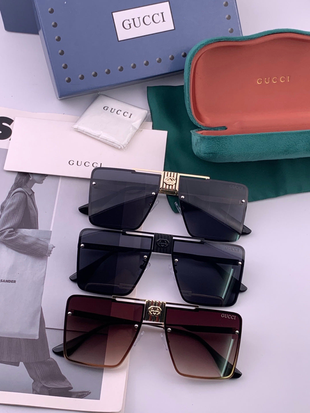 Gucci G71759 Aviator Pink Lens Sunglasses for Men & Women - detail image 7