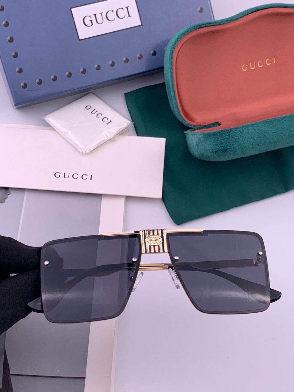 Gucci G71759 Aviator Pink Lens Sunglasses for Men & Women