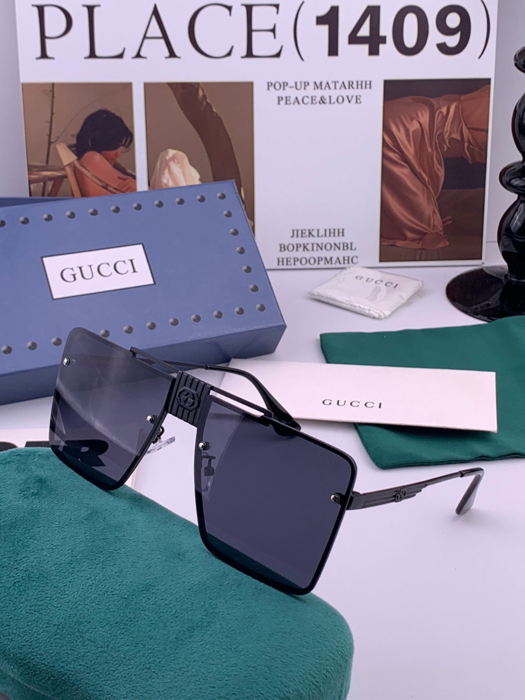 Gucci G71759 Aviator Pink Lens Sunglasses for Men & Women - detail image 5