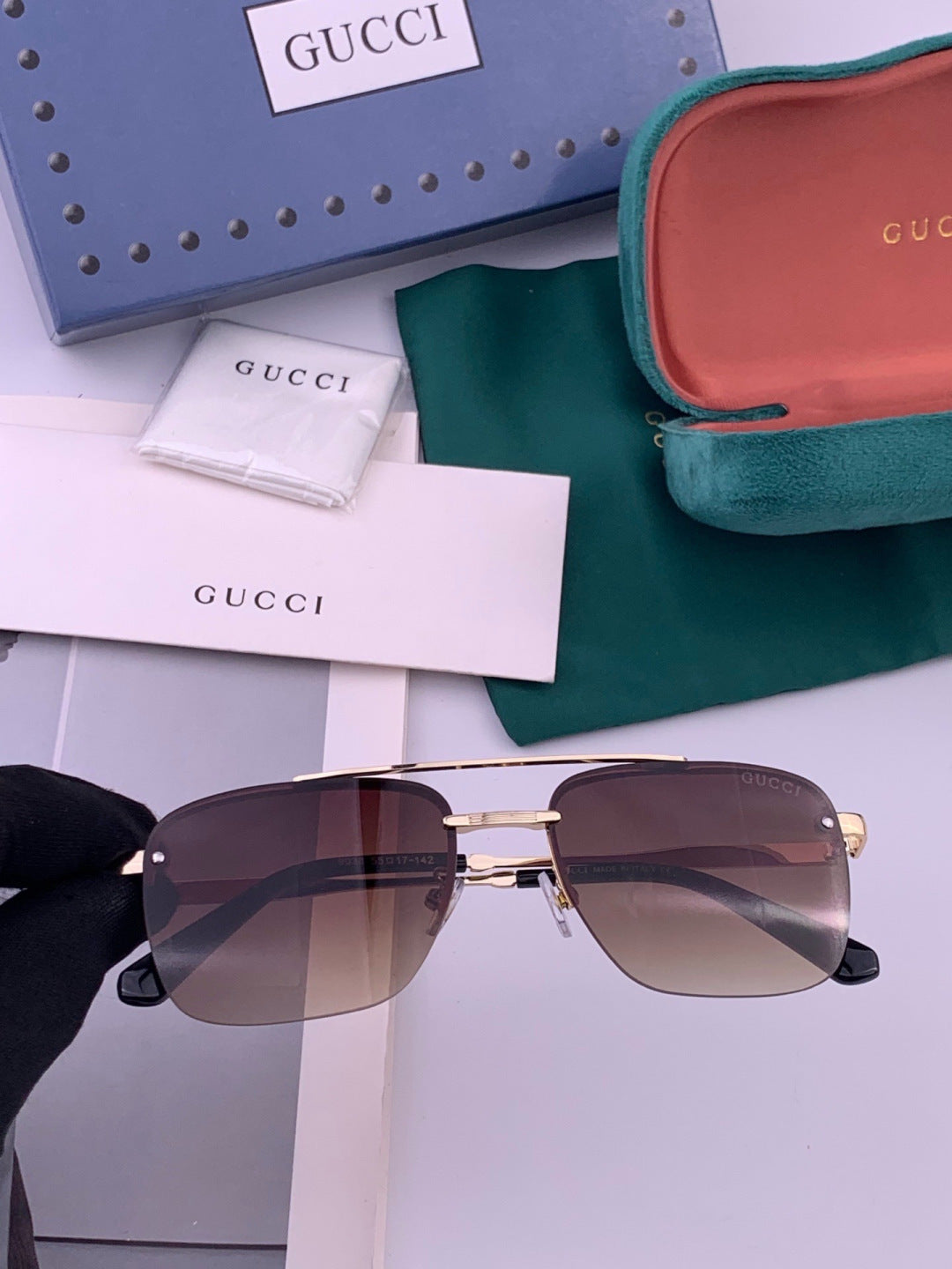 Gucci G8903 Aviator Pink Lens Sunglasses for Men & Women