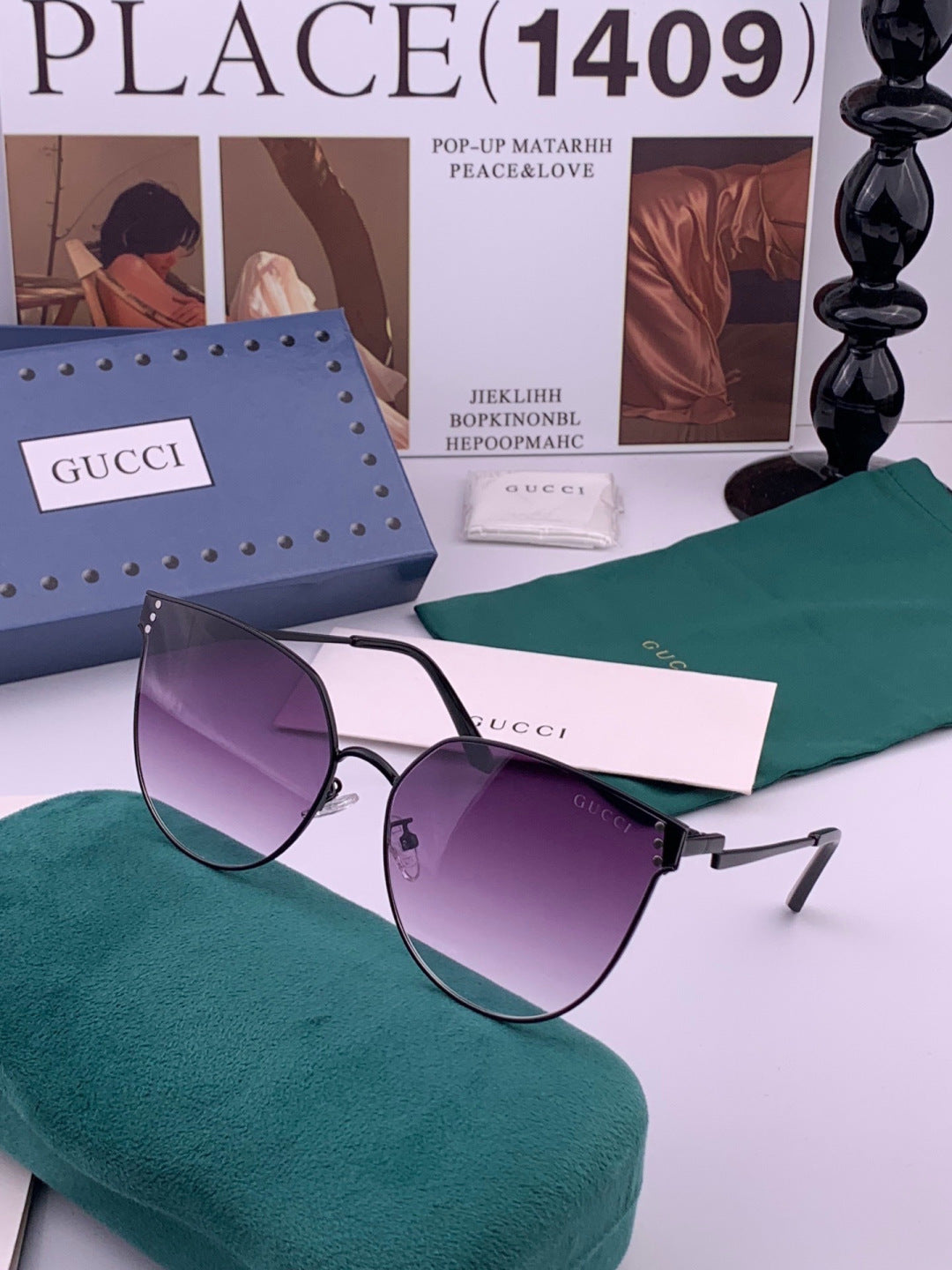 Gucci G3660 Fashion Red Lens Sunglasses for Men & Women - 493410 - detail image 2
