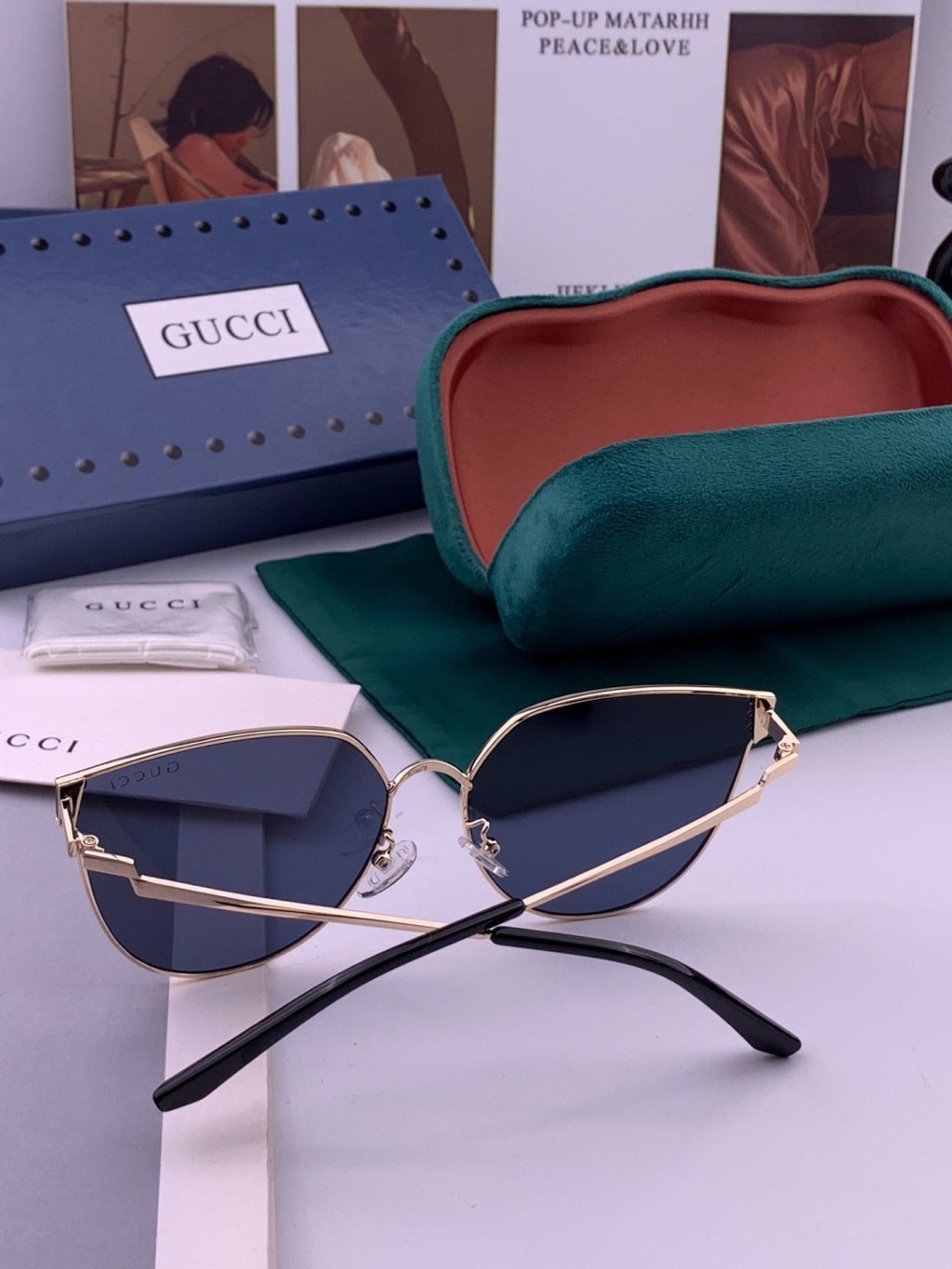 Gucci G3660 Fashion Red Lens Sunglasses for Men & Women - detail image 4