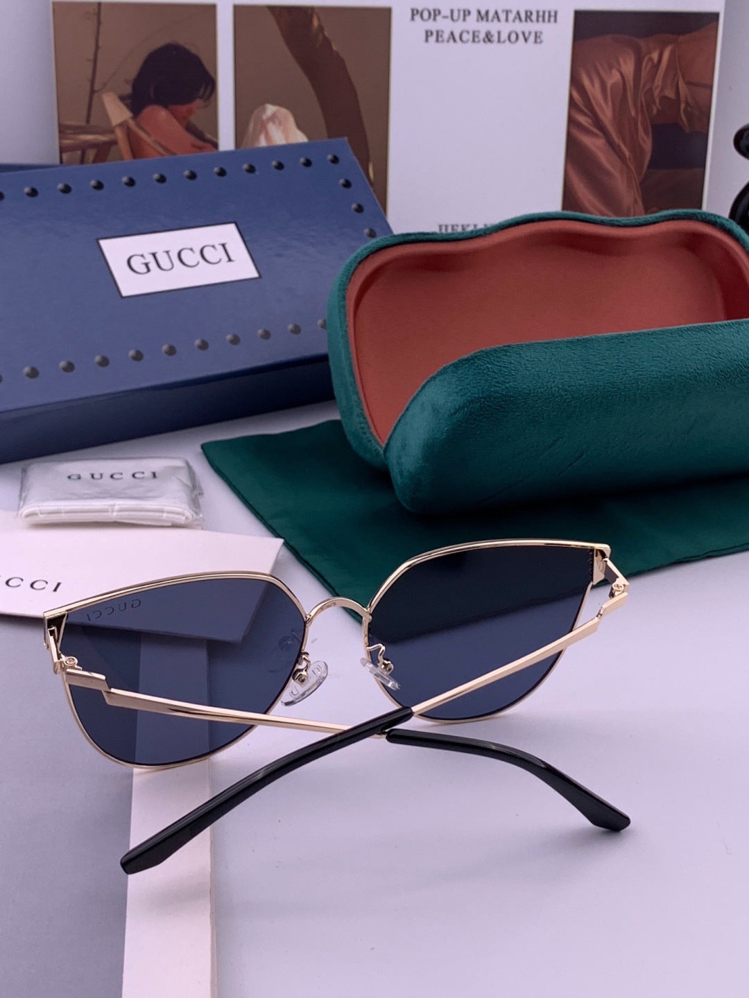 Gucci G3660 Fashion Red Lens Sunglasses for Men & Women - detail image 4