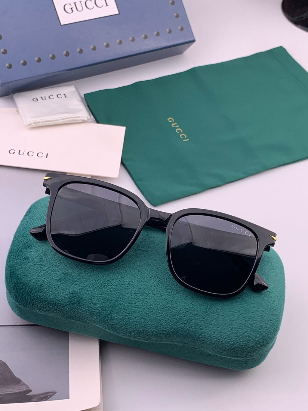 Gucci G62040 Polarized Square Black Lens Sunglasses for Men & Women - 493414 - detail image 5