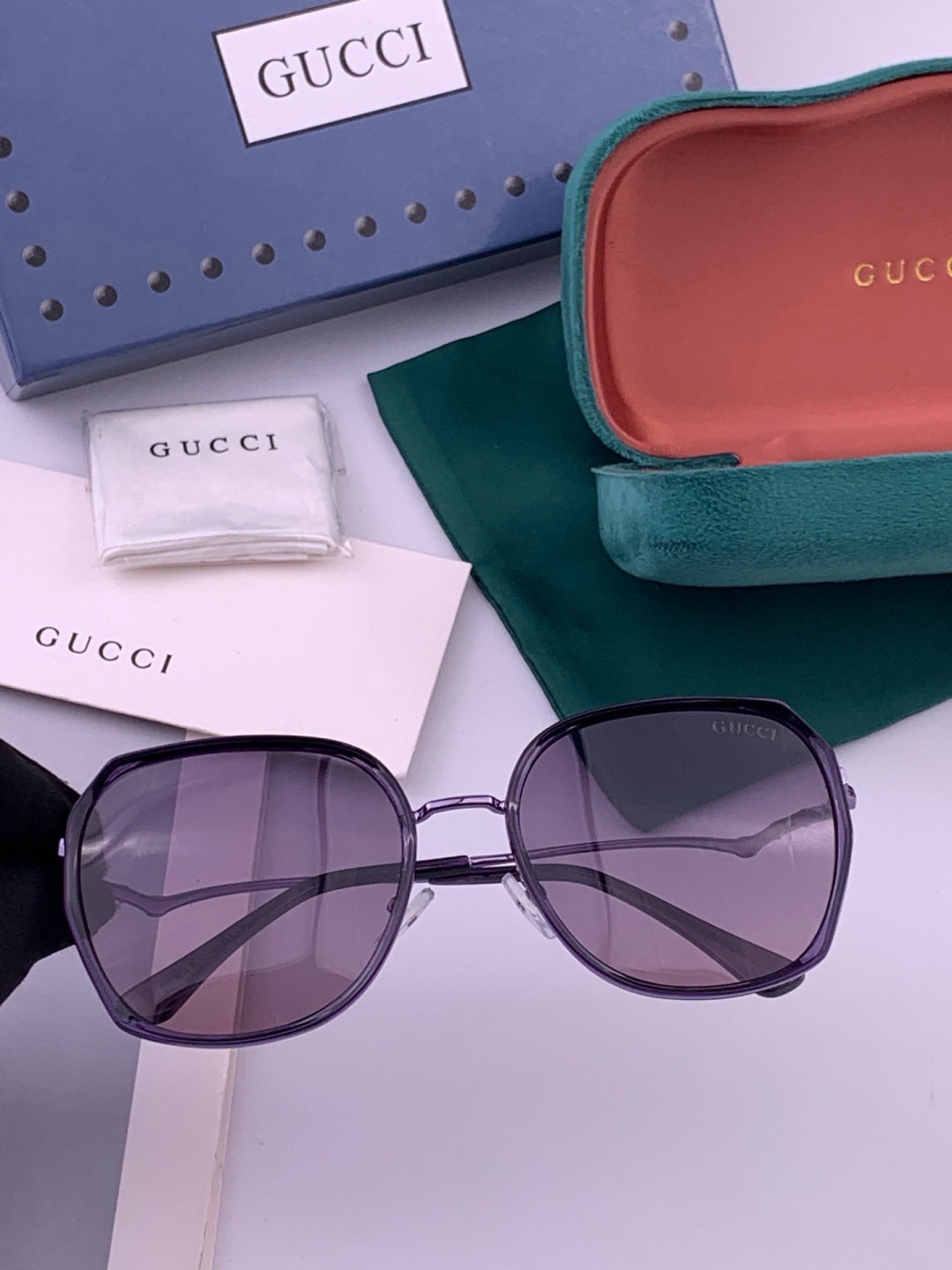 Gucci G6211 Polarized Square Brown Lens Sunglasses for Women - 493419